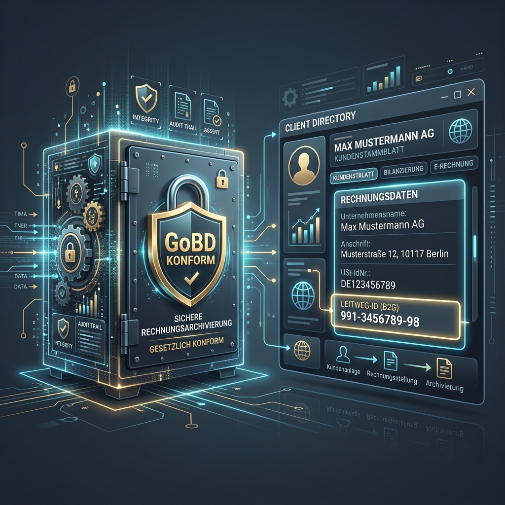 GoBD Safe & Customer Directory with Leitweg ID